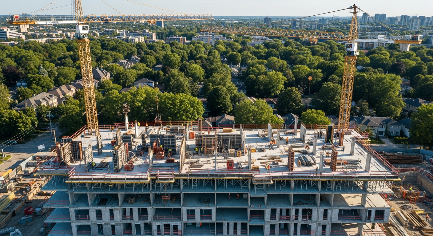 Purpose-built rental construction in progress