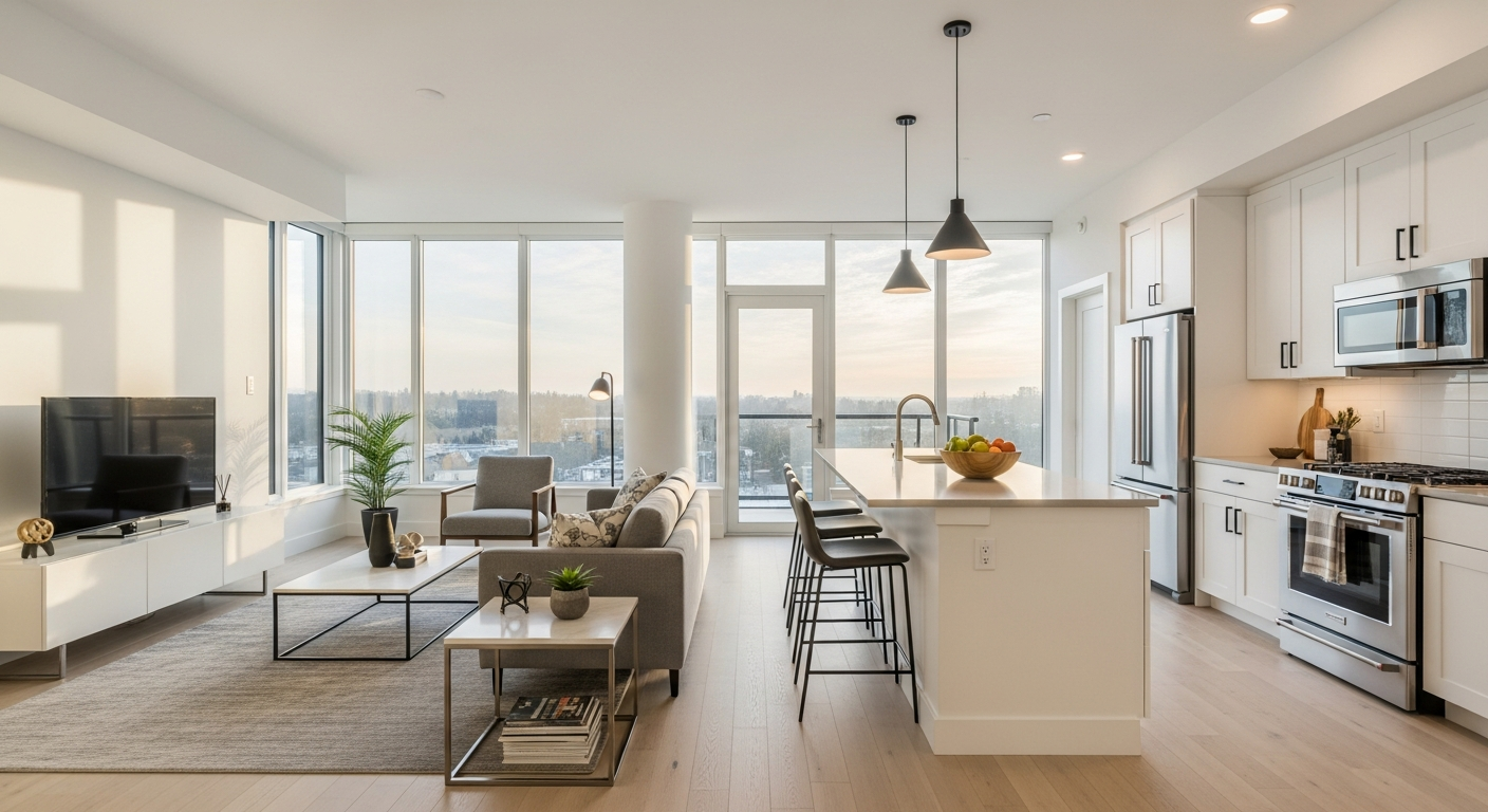 Modern apartment interior, new construction